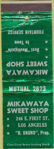 Matchbook Cover - Mikawaya Sweet Shop Los Angeles CA