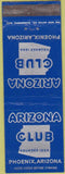 Matchbook Cover - Phoenix Club AZ WEAR