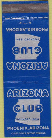 Matchbook Cover - Phoenix Club AZ WEAR