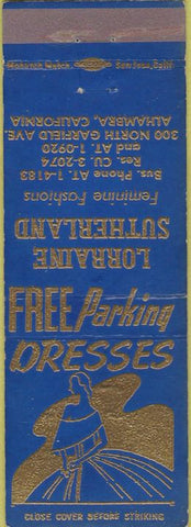 Matchbook Cover - Sutherland women's clothes girlie Alhambra CA