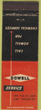Matchbook Cover - Dowell Chemical Service oil  gas supply