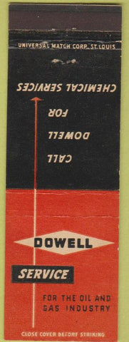 Matchbook Cover - Dowell Chemical Service oil  gas supply
