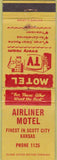 Matchbook Cover - Airliner Motel Scott City KS WEAR