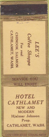 Matchbook Cover - Hotel Cathlamet WA
