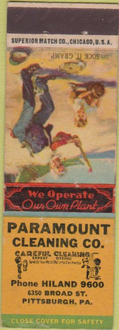 Matchbook Cover - Paramount Cleaning Co Pittsburgh PA