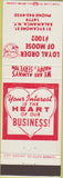 Matchbook Cover - Moose Lodge Salamanca NY WEAR