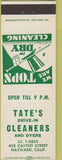 Matchbook Cover - Tate's Drive In Cleaners Hayward CA