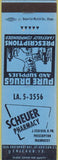 Matchbook Cover - Scheuer Drugs Chicago IL blue
