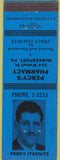 Matchbook Cover - Percy Itscoitz Drugs McKeesport PA WWII
