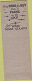 Matchbook Cover - Percy Itscoitz Drugs McKeesport PA WWII