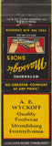 Matchbook Cover - Massagic Shoes AB Wyckoff Stroudsburg PA
