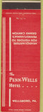 Matchbook Cover - Penn Wells Hotel Wellsboro PA