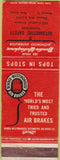 Matchbook Cover - Bendix Westinghouse Auto Safety Newark NJ