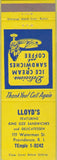 Matchbook Cover - Lloyd's Deli Providence RI