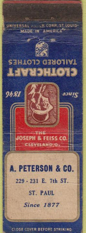 Matchbook Cover - Clothcraft Clothes ST Paul MN WORN