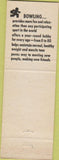 Matchbook Cover - Bowling Rancho Recreation Salt Lake City UT