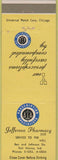 Matchbook Cover - Jefferson Pharmacy Drugs Fort Wayne IN