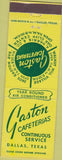 Matchbook Cover - Gaston Cafeterias Dallas TX