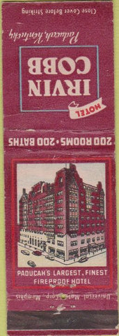 Matchbook Cover - Hotel Irvin Cobb Paducah KY WEAR