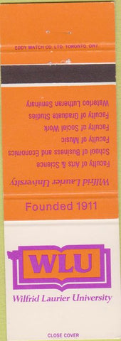 Matchbook Cover - Williard Laurier University Waterloo ON