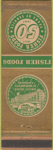 Matchbook Cover - Fisher Foods 1957 Cleveland OH