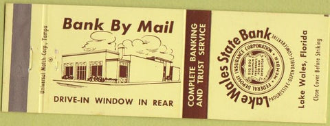 Matchbook Cover - Lake Wales State Bank Lakes Wales FL