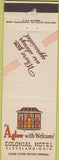 Matchbook Cover - Colonial Hotel Cleveland OH