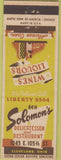 Matchbook Cover - Solomon's Deli Cleveland OH