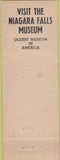 Matchbook Cover - Niagara Falls Museum NY