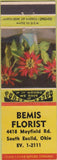 Matchbook Cover - Bemis Florist flowers South Euclid OH