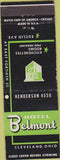 Matchbook Cover - Hotel Belmont Cleveland OH