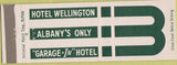 Matchbook Cover - Hotel Wellington Albany NY