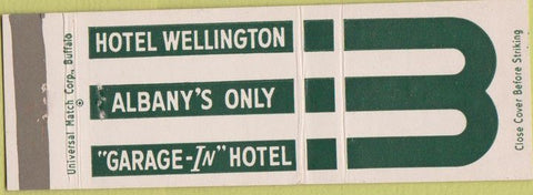 Matchbook Cover - Hotel Wellington Albany NY