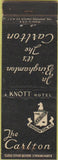 Matchbook Cover - The Carlton Hotel Binghamton NY WEAR
