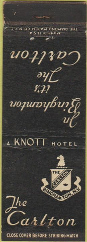 Matchbook Cover - The Carlton Hotel Binghamton NY WEAR