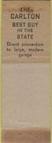 Matchbook Cover - The Carlton Hotel Binghamton NY WEAR