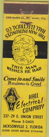 Matchbook Cover - Hall Electrical Co Jacksonville FL