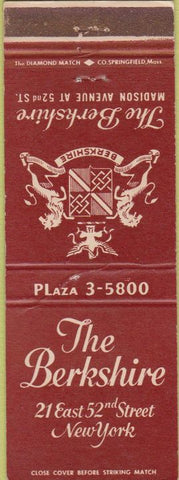Matchbook Cover - Berkshire Hotel New York City