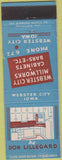 Matchbook Cover - Webster City IA Cabinets Bars Don Lillegard
