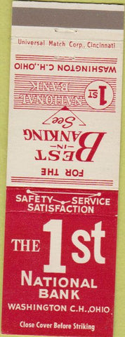 Matchbook Cover - 1st National Bank Washington OH