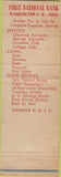 Matchbook Cover - 1st National Bank Washington OH