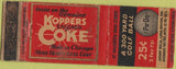 Matchbook Cover - Koppers Coke Coal Golf Ball Johhny Bulla WORN