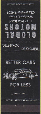 Matchbook Cover - Global Motors Westport CT