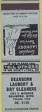 Matchbook Cover - Dearborn Laundry Dry Cleaners Dearborn MI