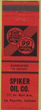 Matchbook Cover - Spiker Oil co LaFayette IN Phillips 66 gas