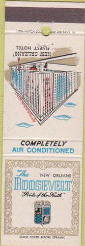 Matchbook Cover - Roosevelt Hotel New Orleans LA