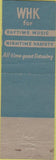 Matchbook Cover - WHK Radio Cleveland OH