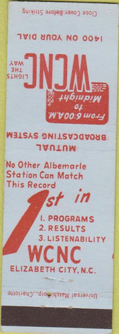 Matchbook Cover - WCNC Radio Elizabeth City NC