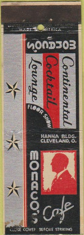 Matchbook Cover - Monaco's Cafe Cleveland OH