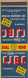 Matchbook Cover - CJBC Radio 1010 Toronto ON